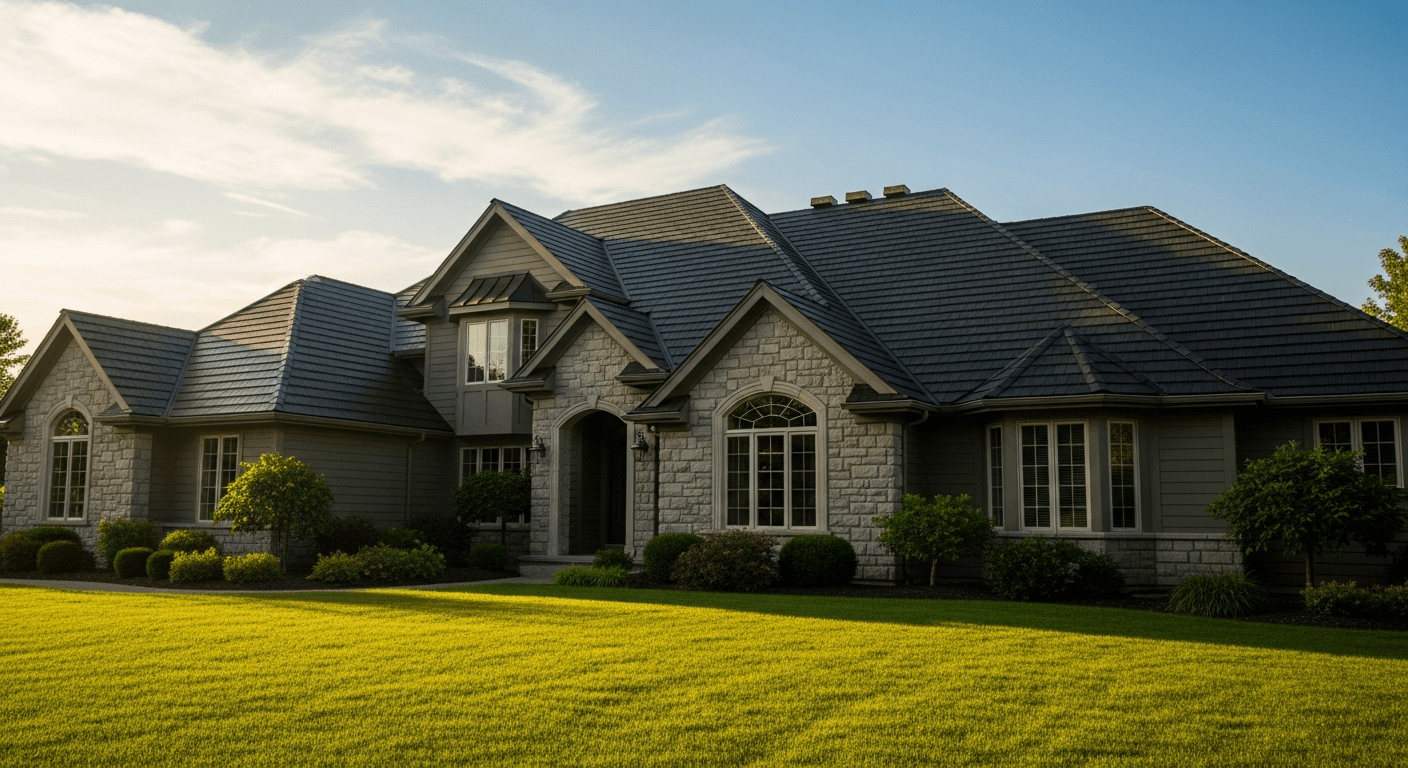 Beautiful residential roofing project with new architectural shingles
